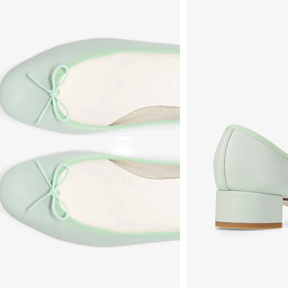 REPETTO "Camille" Ballet Flats Aqua Green Size 40 (US size 9) - Brand New! - Picture 1 of 6